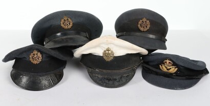 RAF Headdress, Including 1937 Dated Ordinary Airmen's Peaked Cap.