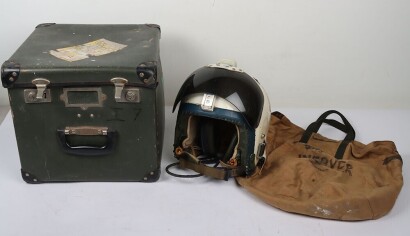 RAF Mk3 Bone Done Flying Helmet in Carry Case.