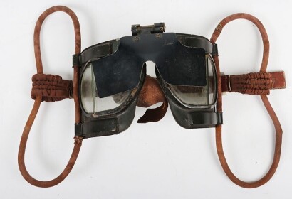 WW2 RAF Mk.IVB Flying Goggles with Anti Glare Flip Shield