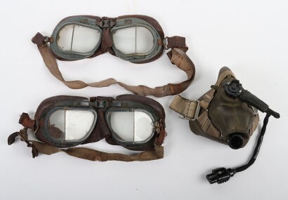 WW2 RAF Mk.VIII Flying Goggles and H-Type Oxygen Mask.