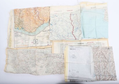 WW2 RAF Silk Escape Map, Of France, Belgium & Hollands 43C/D.
