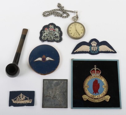 WW2 RAF Insignia and Sweetheart Items, Plus 'Thiers is The Glory' Premier Ticket.