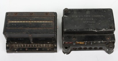 WW2 RAF Bomber Aircraft, Bomb Pre Selector Unit & Voltage Control Box.