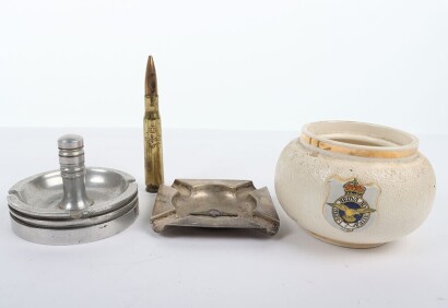 WW2 RAF Ceramic Bowl and Aviation Ash Trays.