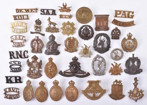 Quantity of South African Military Cap Badges and Shoulder Titles