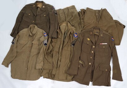 WW2 USAAF Enlisted Men's Class 'A' Uniforms, Tunic, Shirt & Trousers, Two Full Sets.