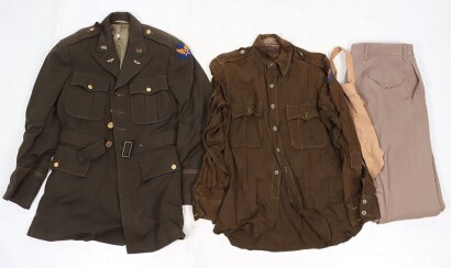 WW2 USAAF Officers Class 'A' Uniform, Tunic, Trousers 'Pinks' and Shirt.