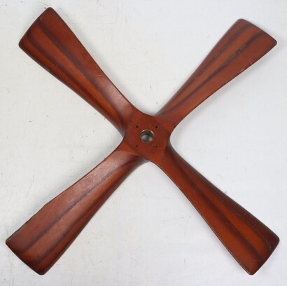 Small British Wooden Four Blade Propeller