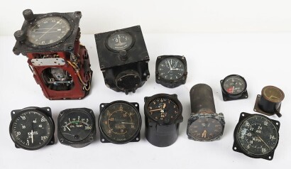 Assortment of Aircraft Dials and Instruments