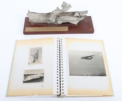 WW2 RAF Coastal Command Short Sunderland Aircraft Relic and Photo Album.
