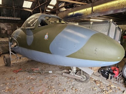 Original Cockpit of a de Havilland Vampire Jet Aircraft