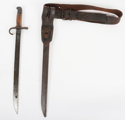 WW2 Japanese Arisaka Bayonet and Waist Belt
