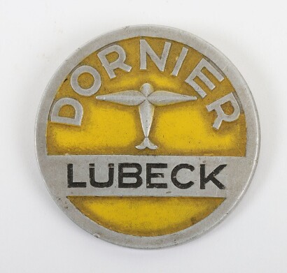Third Reich Luftwaffe Dornier Factory Lubeck Workers Badge