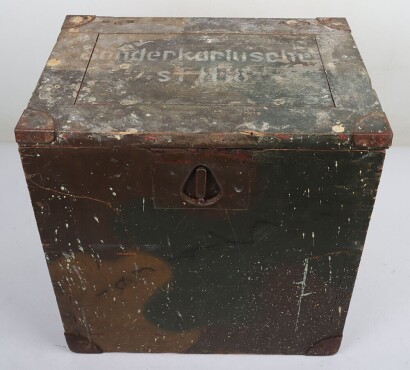 WW2 German Camouflaged Wooden Equipment Box