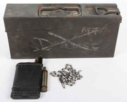 WW2 German MG34/42 Ammo Tin and K98 Cleaning Kit.