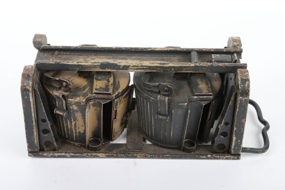 WW2 German MG34/42 Drum Magazine Carrier (Gurttrommeltrager 34) and Magazines.