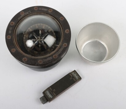 WW2 German Luftwaffe Gyro Compass, D017 Relic and Alloy Drinking Cup.