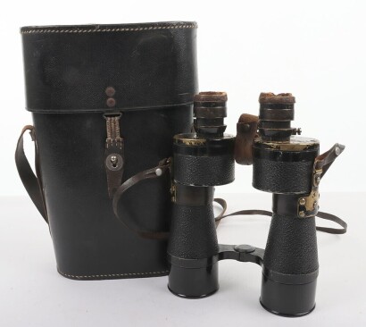 WW2 'Huet' Binoculars in Kriegsmarine Leather Case.