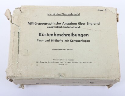 WW2 German Invasion Reconnaissance Books of England and Southern Scotland