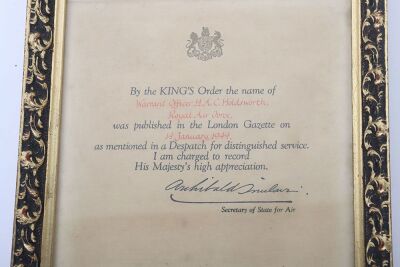 A Royal Air Force Second World War Mentioned in Despatches group of 5 medals with associated ephemera - 2