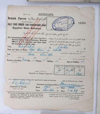 A Second World War pair of medals and associated ephemera to a recipient in 211 Squadron who was shot down and made Prisoner of War in Derna, North Africa is September 1940 - 2