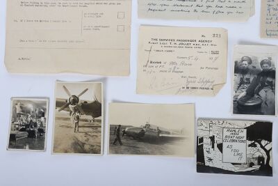A Second World War pair of medals and associated ephemera to a recipient in 211 Squadron who was shot down and made Prisoner of War in Derna, North Africa is September 1940 - 11