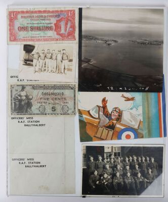 A Second World War Royal Air Force group of 4 medals with 2 display frames of ephemera. - 4