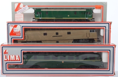 Three Boxed Lima 00 Scale Locomotives