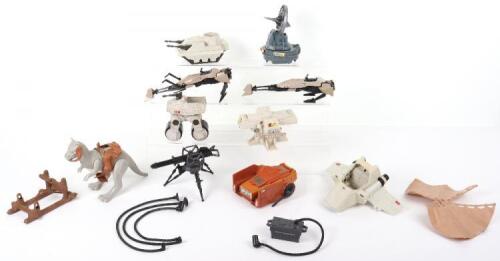Quantity of mixed Vintage Star Wars vehicles and accessories