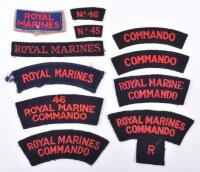 Selection of Royal Marines / Royal Marines Commando Cloth Shoulder Titles