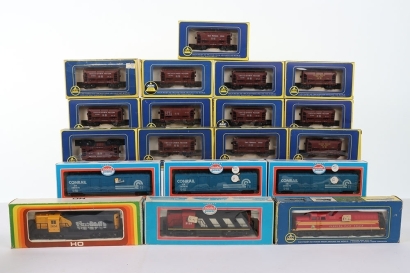 A Quantity of AHM HO Scale Trains