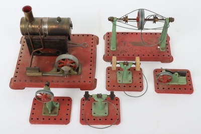 A Mamod stationary live steam engine