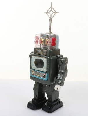 Boxed Alps battery operated Tinplate Television Spaceman, Japanese 1960s - 5