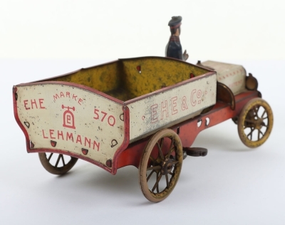 A Lehmann (Germany) Tinplate Clockwork EHE & Co Delivery Truck - 5