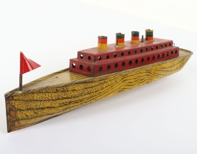 Lindstrom (USA) Tinplate Four Funnel Ocean liner - 2