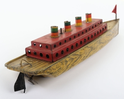 Lindstrom (USA) Tinplate Four Funnel Ocean liner - 4