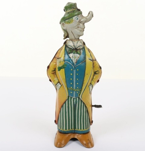 Scarce Fischer (Germany) Tinplate Clown, with long nose