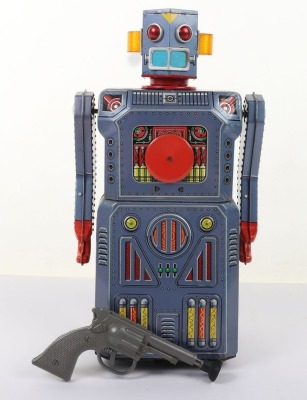 Rare Japanese 1950s Masudaya Battery Operated Gang of 5 Target Robot