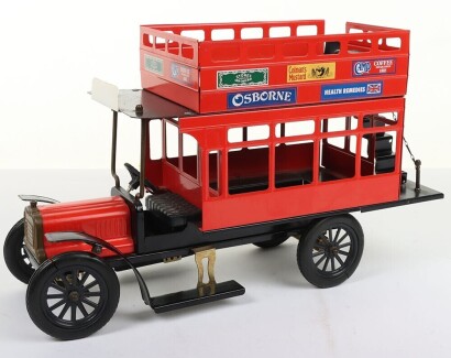 Tin Plate Model of an Open Top Vintage B Type Bus