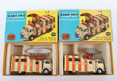 Two Vintage Corgi Major Toys 1106 Decca Mobile Airfield Radar&rsquo;s