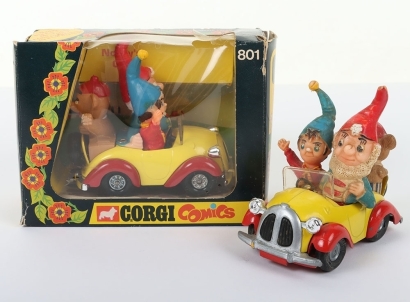 Vintage Corgi Toys 801 Noddy&rsquo;s Car, with Noddy, Big Ears and Mr. Tubby from the stories by Enid Blyton