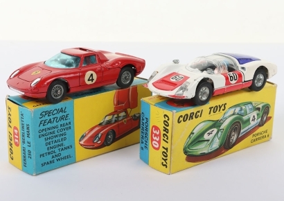 Two Vintage Corgi Toys Le Mans Cars