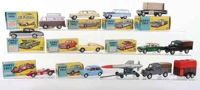 Nine Vintage Boxed Corgi Toys