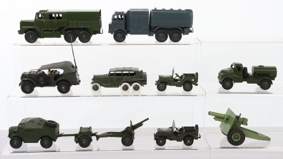 Ten Vintage Dinky Toys Military Models