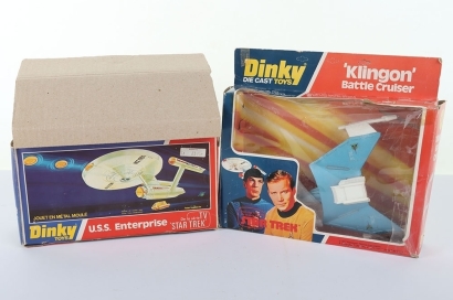Two Vintage Dinky Toys From The Tv Series &lsquo;Star Trek&rsquo;