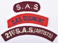 3x Special Air Service (S.A.S) Shoulder Titles