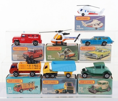 Seven Boxed Matchbox Superfast Models