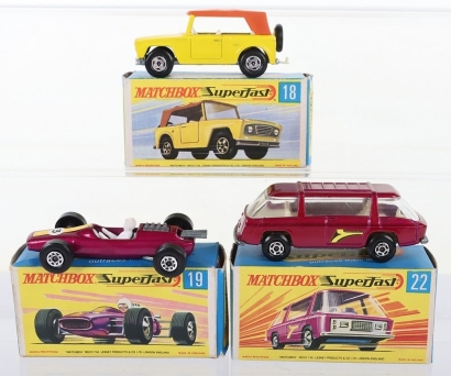 Three Boxed Matchbox Superfast Models