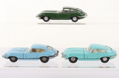 Three Unboxed 217 Jaguar XK E Type Tri-ang Spot-On Models