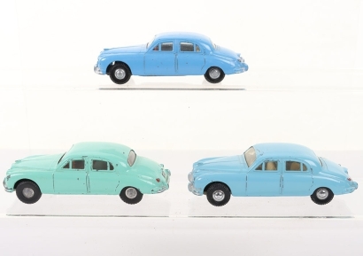Three Unboxed 114 Jaguar 3.4 Mark 1 Saloons Tri-ang Spot-On Models,